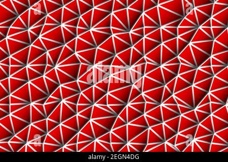 Polygonal red and white mosaic background. Abstract low poly vector illustration. Triangular pattern in halftone style. Template geometric business Stock Vector