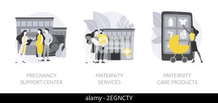 Motherhood abstract concept vector illustrations. Stock Vector