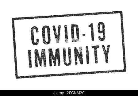 Vector illustration of the Covid-19 Immunity black ink stamp Stock Vector