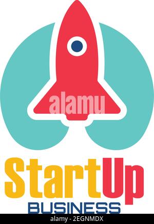 startup banner isolated on white background. vector illustration Stock Vector