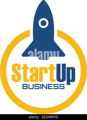 startup banner isolated on white background. vector illustration Stock Vector