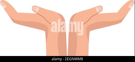 Hands human lifting isolated icon Royalty Free Vector Image