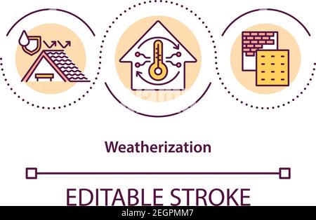 Weatherization concept icon Stock Vector