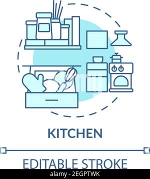 Cooking area concept icon Stock Vector