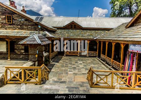 Various views of the Naggar Castle, Manali Stock Photo