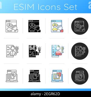UX design icons set Stock Vector