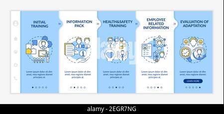 New employee orientation onboarding vector template Stock Vector