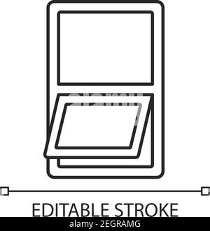 Awning windows linear icon Stock Vector