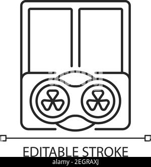 Window fans linear icon Stock Vector