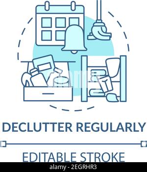 Declutter regularly concept icon Stock Vector
