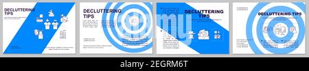 Decluttering tips brochure template Stock Vector