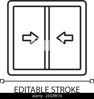 Sliding windows linear icon Stock Vector