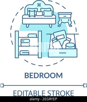 Bedchamber concept icon Stock Vector