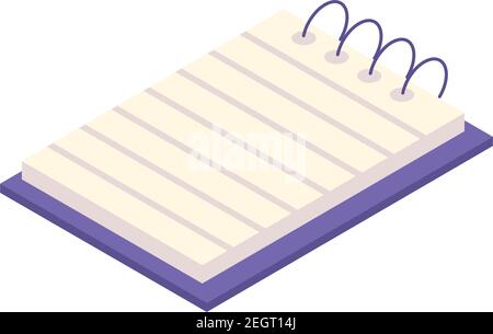 note book supply isometric icon vector illustration design Stock Vector
