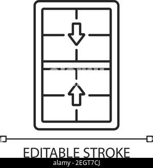 Double-hung windows linear icon Stock Vector