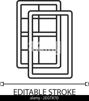 Storm windows linear icon Stock Vector