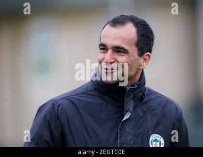 Wigan Athletic Manager Roberto Martinez with wife Beth ...