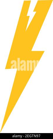 Thunder and Bolt Lighting Flash Icons Set. Flat Style on Dark Background. Vector - Vector Stock Vector