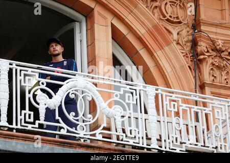 England S Joe Root Reacts On The Balcony During Day Five Of The Ashes Test Match At Edgbaston Birmingham Stock Photo Alamy