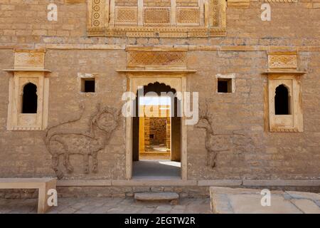 Old house in Kuldhara an abandoned village, Jaisalmer Rajasthan, India. Established in 13th century inhabited by Paliwal Brahmins. Stock Photo