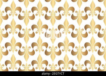 Abstract background Royal heraldic lilies seamless pattern Stock Vector