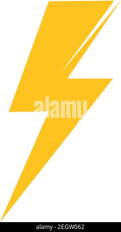 Thunder and Bolt Lighting Flash Icons Set. Flat Style on Dark Background. Vector - Vector Stock Vector