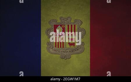 Italy flag with waving grunge texture. Vector background. Stock Vector