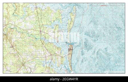 Fernandina Beach, Florida, map 1981, 1:100000, United States of America by Timeless Maps, data U.S. Geological Survey Stock Photo