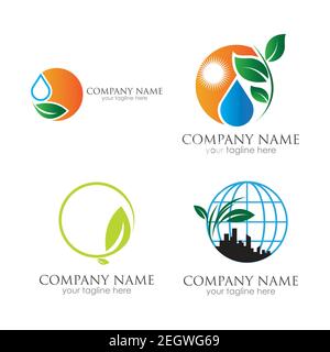 go green logo symbol vector illustration design template Stock Vector