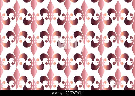 Royal heraldic lilies seamless pattern abstract background Stock Vector