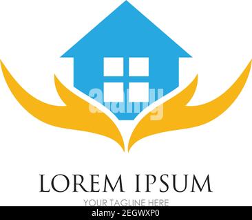 home care logo design vector icon symbol House Care logo Template, Medical House Logo Stock Vector