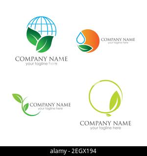 go green logo symbol vector illustration design template Stock Vector