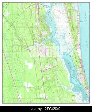 St Augustine Beach, Florida, map 1956, 1:24000, United States of America by Timeless Maps, data U.S. Geological Survey Stock Photo