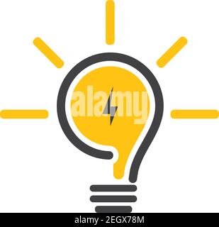 bulb logo vector ilustration template Stock Vector