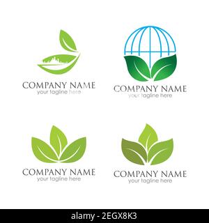 go green logo symbol vector illustration design template Stock Vector