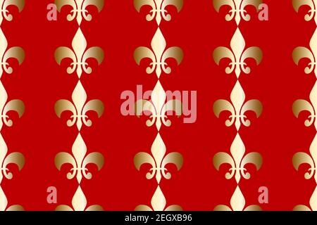 Abstract background Royal heraldic lilies seamless pattern Stock Vector