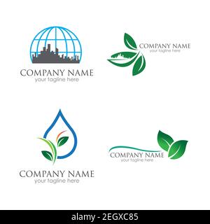 go green logo symbol vector illustration design template Stock Vector