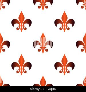 Abstract background Royal heraldic lilies seamless pattern Stock Vector