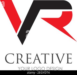 VR Letter Logo Design with Creative Modern Trendy Stock Vector