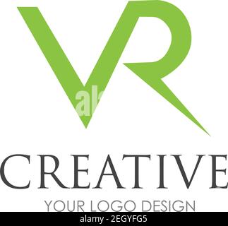 VR Letter Logo Design with Creative Modern Trendy Stock Vector