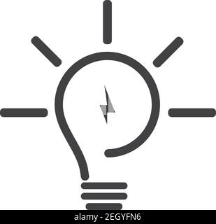 bulb logo vector ilustration template Stock Vector