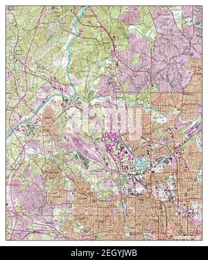 Northwest Atlanta, Georgia, map 1954, 1:24000, United States of America by Timeless Maps, data U.S. Geological Survey Stock Photo