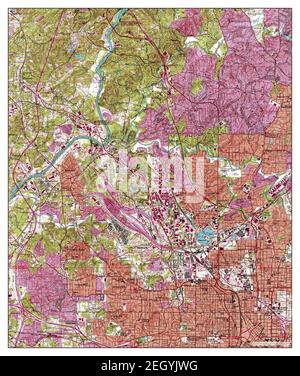 Northwest Atlanta, Georgia, map 1954, 1:24000, United States of America by Timeless Maps, data U.S. Geological Survey Stock Photo