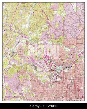 Northwest Atlanta, Georgia, map 1954, 1:24000, United States of America by Timeless Maps, data U.S. Geological Survey Stock Photo