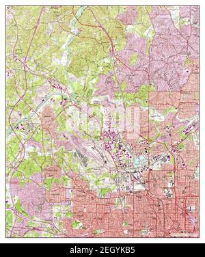 Northwest Atlanta, Georgia, map 1954, 1:24000, United States of America by Timeless Maps, data U.S. Geological Survey Stock Photo