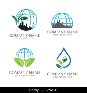 go green logo symbol vector illustration design template Stock Vector