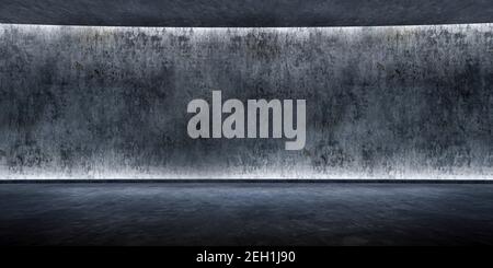 3d blank concrete space with lights Stock Photo
