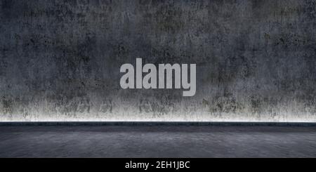3d blank concrete space with lights Stock Photo