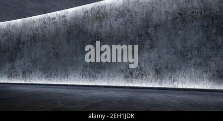 3d blank concrete space with lights Stock Photo