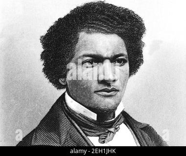 FREDERICK DOUGLASS (1818-1895) American former slave, social reformer, statesman, about 1840. Stock Photo